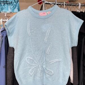 American Vintage Light Blue Short Sleeve Top